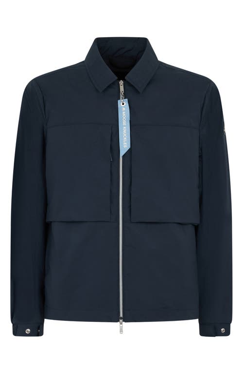 Moose Knuckles Waverly Water Repellent Stretch Shirt Jacket In Black