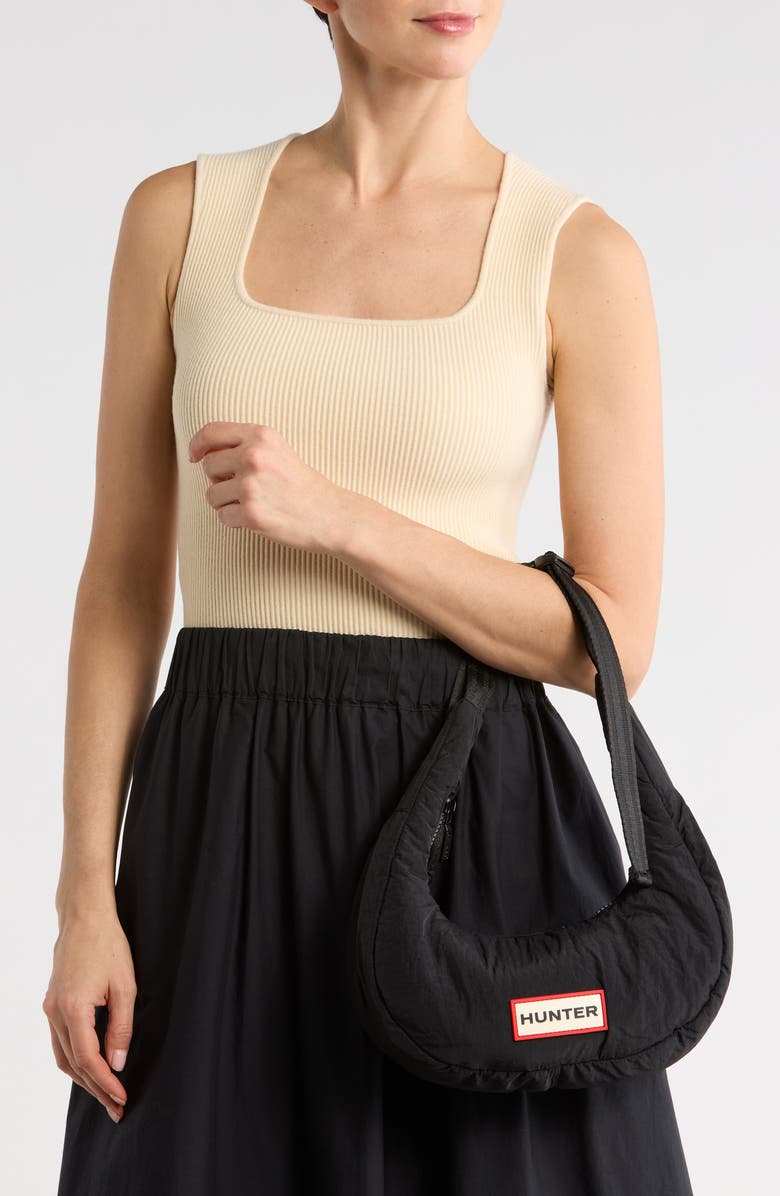 Hunter Mini Crescent Crossbody Bag, Alternate, color, Other Black