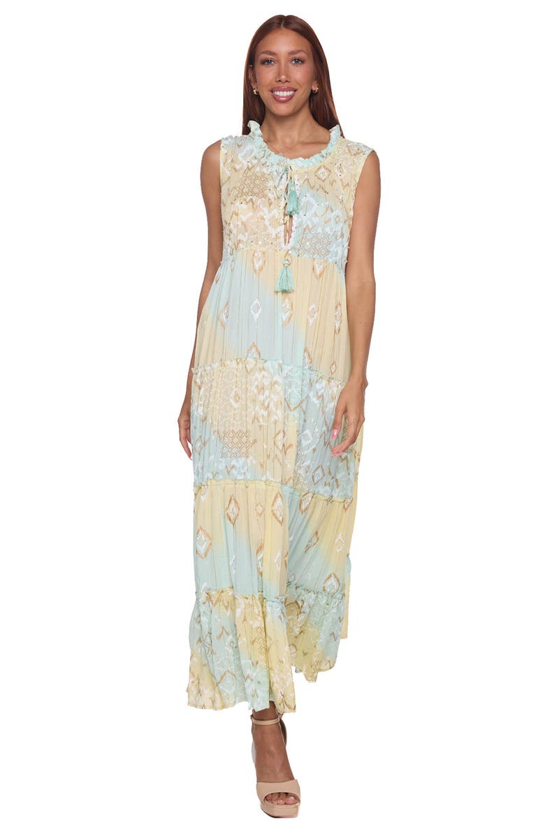 RANEES Tiered Maxi Dress, Alternate, color, Light Yellow