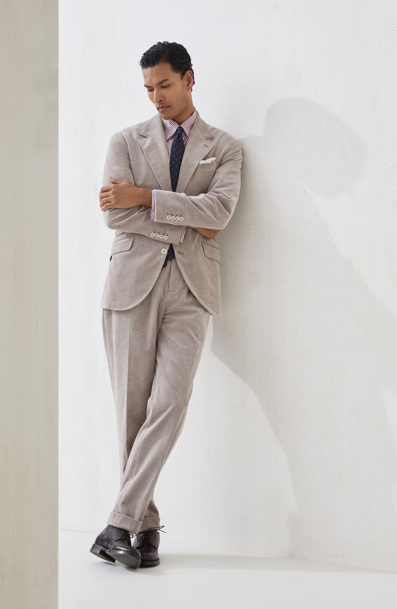 Brunello Cucinelli Corduroy blazer, Alternate, color, Bark
