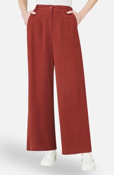 Linen Mix Mid Rise Trousers