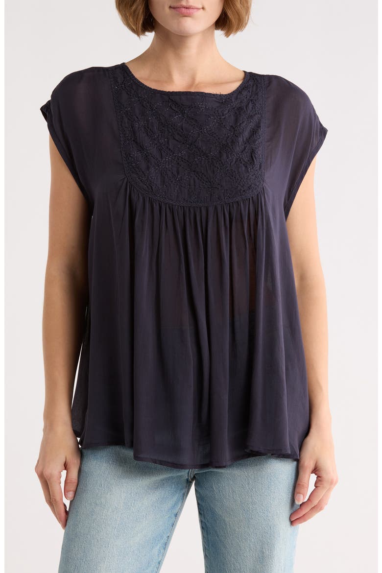 Chaya Babydoll Top, Main, color, BLEU MARINE