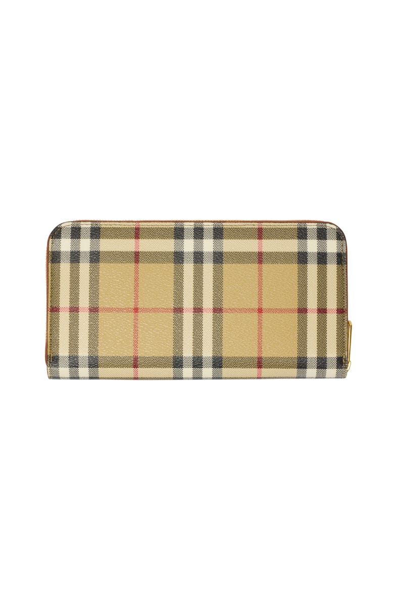 Burberry Check Zip Wallet, Alternate, color, Archive Beige/Briar Brown