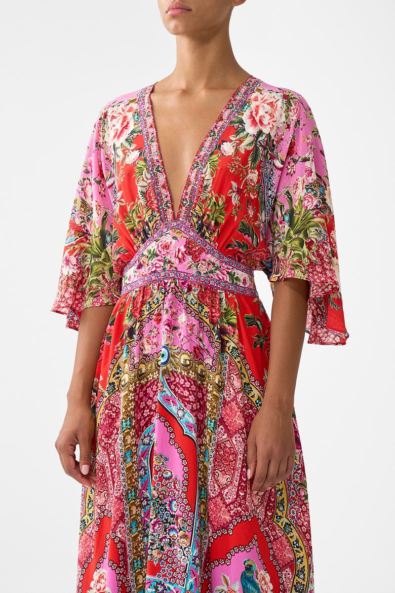 Waisted Dress With Hem Ruffle, Alternate, color, Heirloom Empire