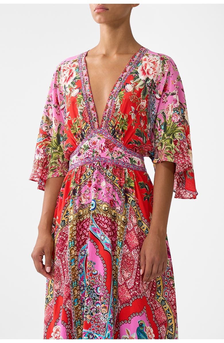 Camilla Waisted Dress With Hem Ruffle, Alternate, color, Heirloom Empire