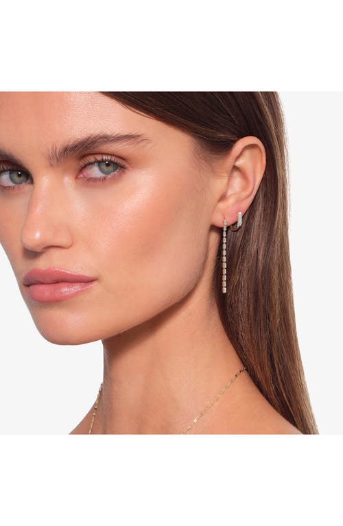 LANA LANA BAGUETTE DIAMOND TENNIS EARRINGS