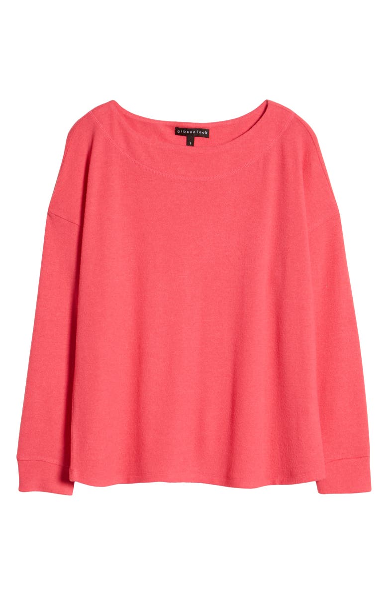 GIBSONLOOK Bateau Neck Fleece Top, Alternate, color,