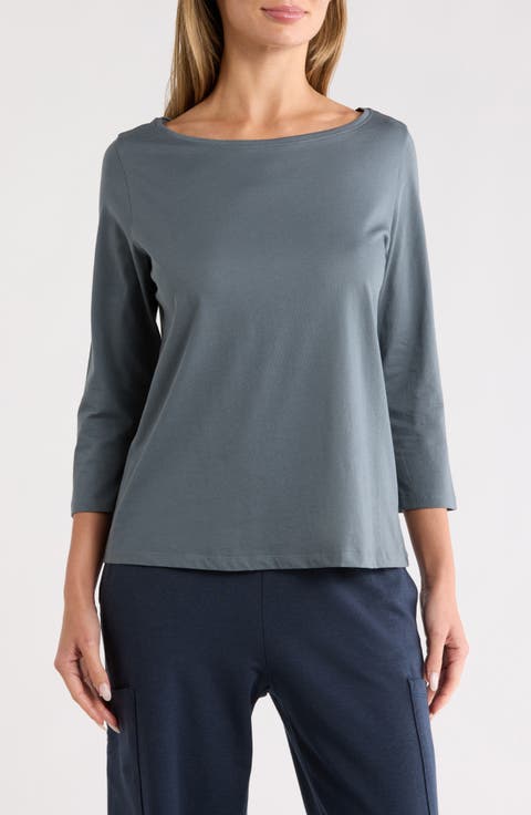Bateau Neck Jersey Top