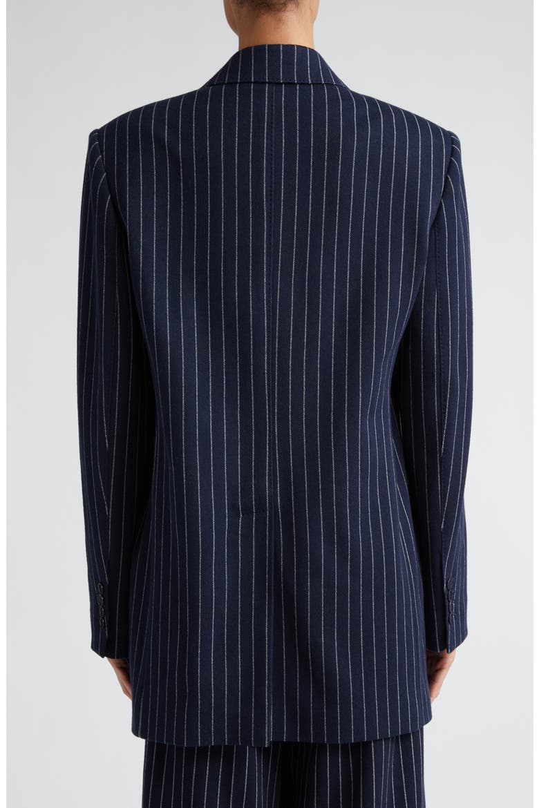Aceri Pinstripe Cotton, Cashmere & Silk Blazer, Alternate, color, ULTRAMARINE