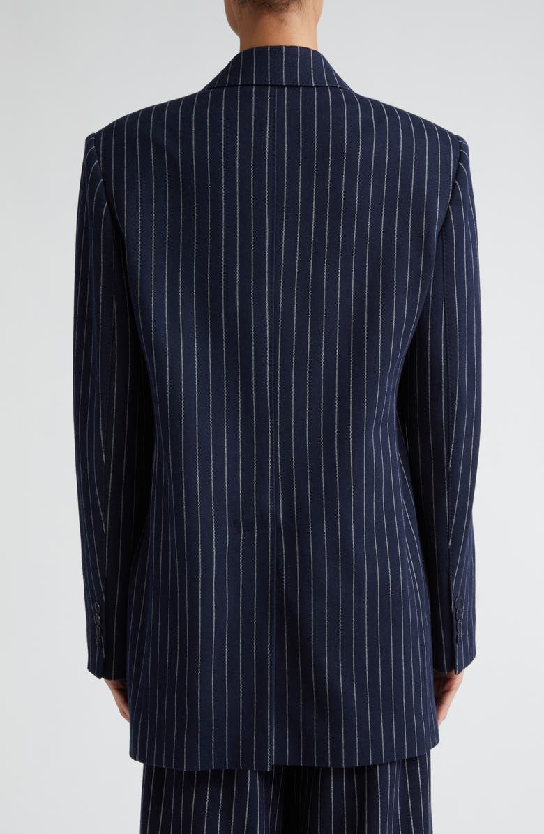 Max Mara Aceri Pinstripe Cotton, Cashmere 
Silk Blazer, Alternate, color, 