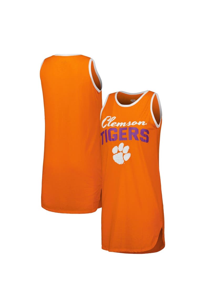Women's Concepts Sport Orange/White Clemson Tigers Tank Nightshirt, Main, color, Orange