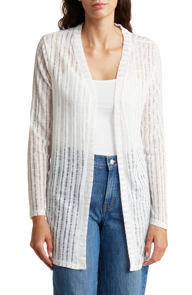 Forgotten Grace Lace Back Open Front Ruana, Main, color, White