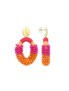 LOTT.gioielli CE GB Combi Oval M - Fuchsia/Orange #108-B