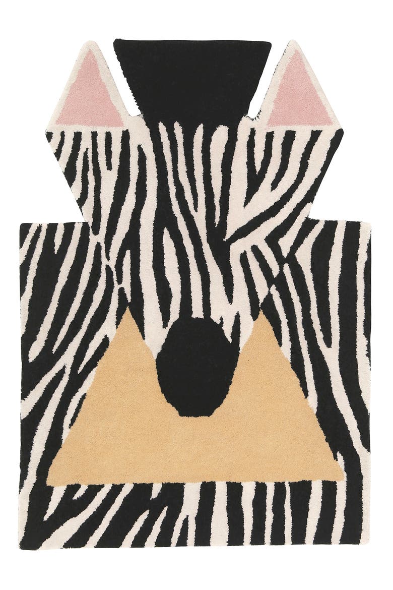 Wool Zebra Rug, Main, color, MULTI COLORED