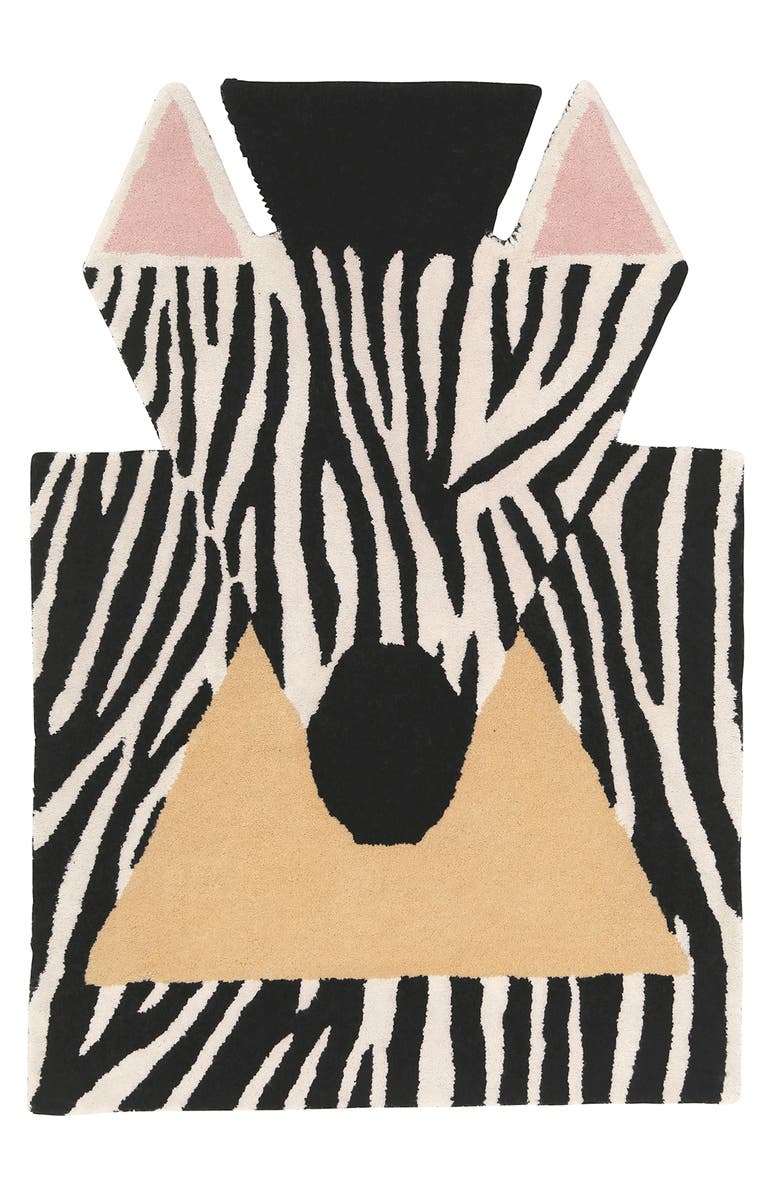EO Play Wool Zebra Rug, Main, color, Multi Colored