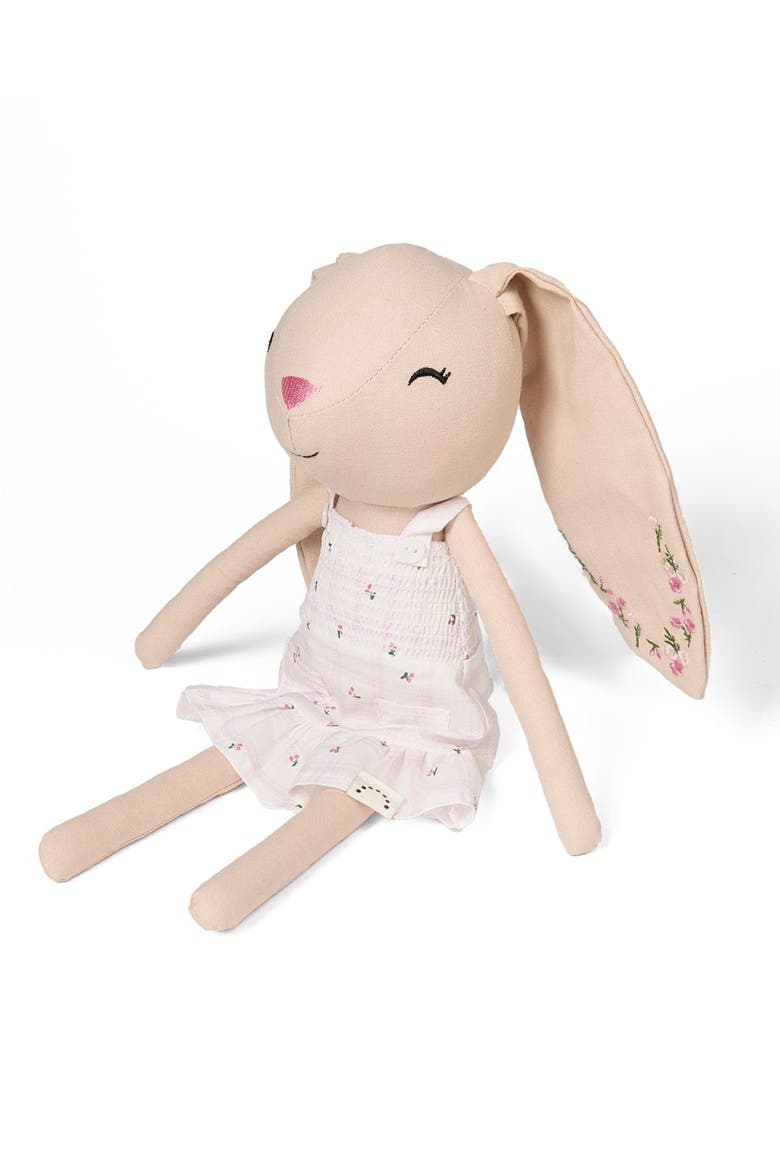 Bella Cotton/Linen Bunny Doll, Alternate, color, Pink