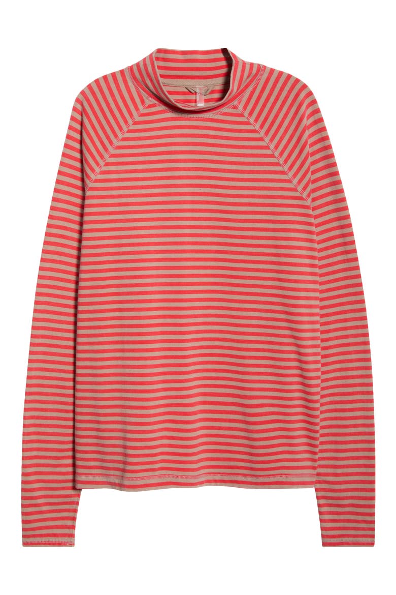 FP Movement Stripe Raglan Sleeve Cotton Top, Alternate, color, SAILOR STRIPE SAND