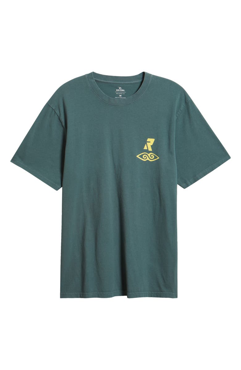 Rip Curl Liquid Trips Graphic Cotton T-Shirt, Alternate, color, Pine Night