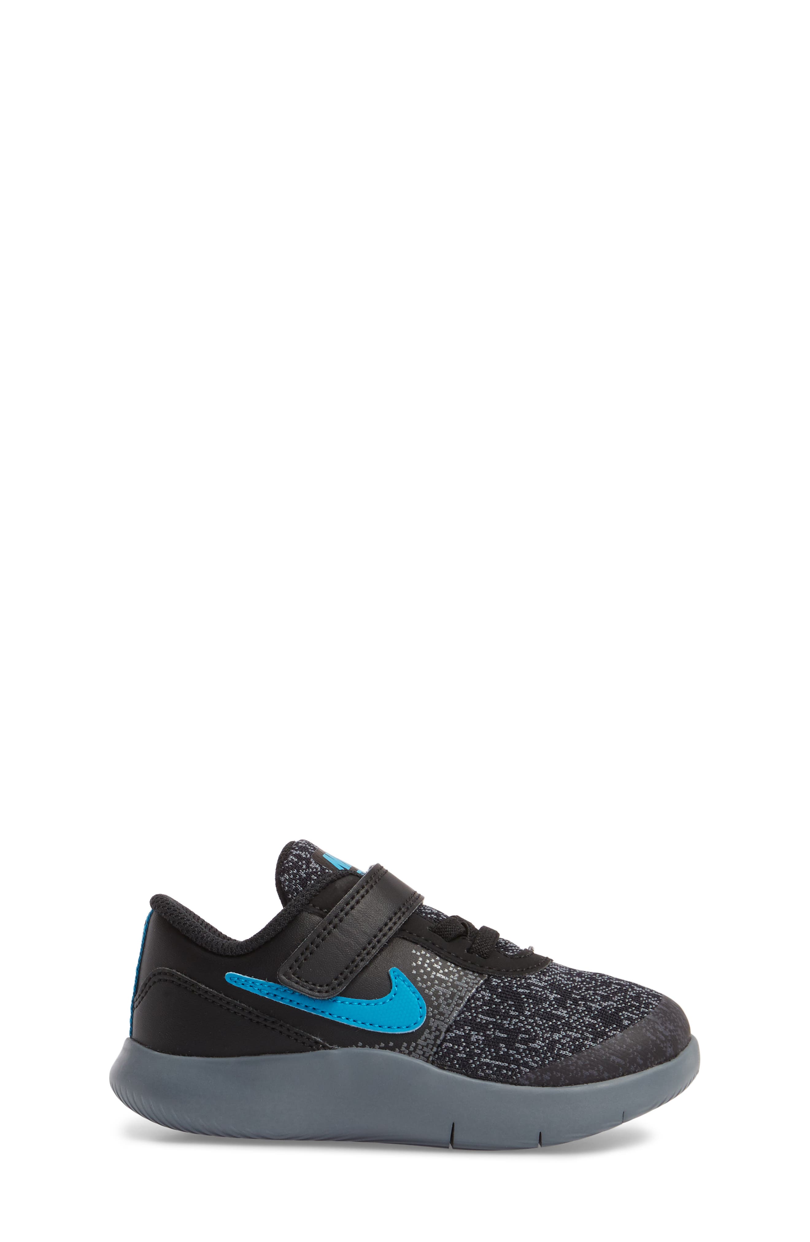 Flex Contact Running Shoe, Alternate, color, BLACK/ TURQUOISE/ GREY