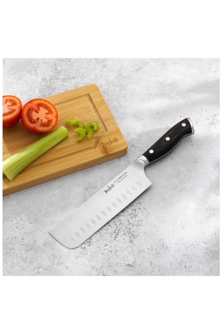 7" Stainless Steel Nakiri Knife, Alternate, color, SILVER/ BLACK