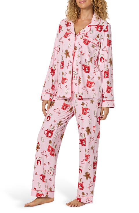 Print Stretch Organic Cotton Pajamas