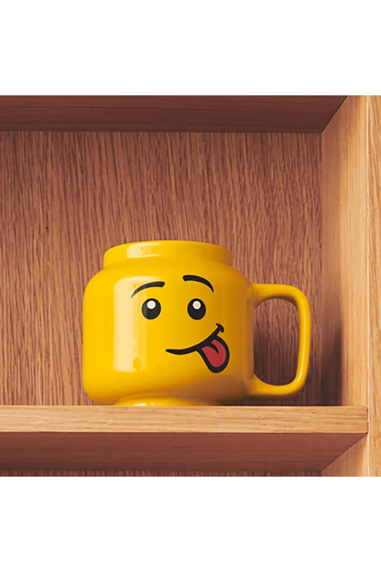 Classic Yellow Minifigures Silly Ceramic Mug, 8.6oz, Alternate, color, Yellow