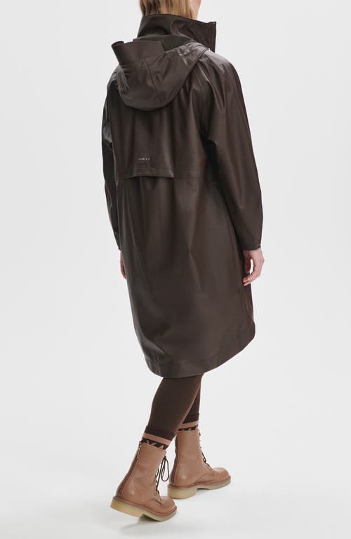 Varley Kirsten Hooded Paneled Coated-shell Jacket In Brown