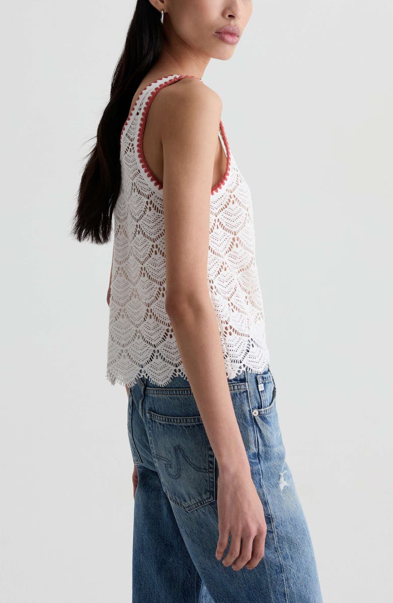 AG Bianca Openwork Tank, Alternate, color, Powder