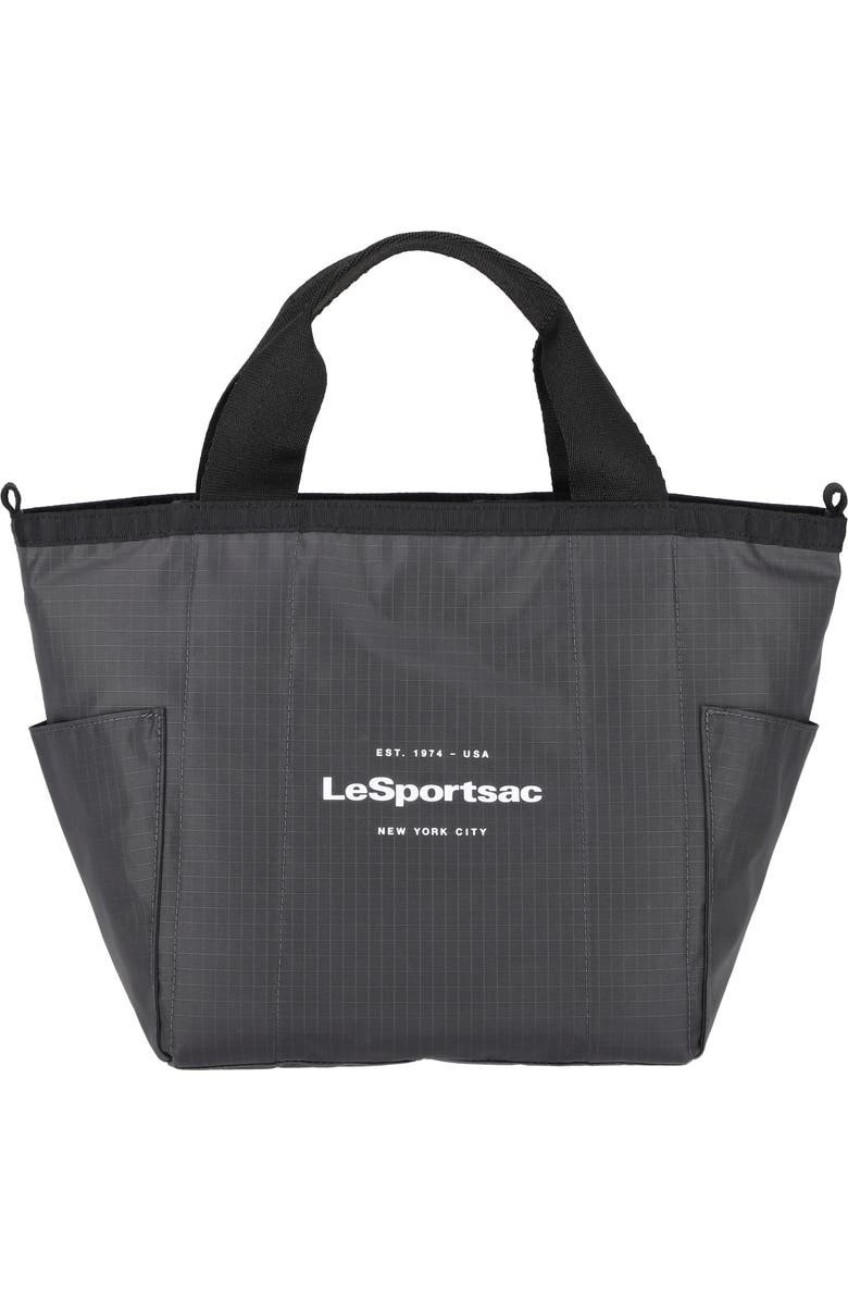 LeSportsac Small Reversible Pocket Tote Bag, Main, color, 2 Way Gray Camo/ Thunder