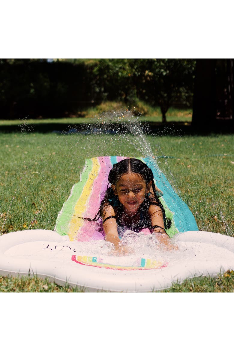 Splish Splash Rainbow Slide & Ride 16 Foot Water Slide Sprinkler, Alternate, color, Multicolored