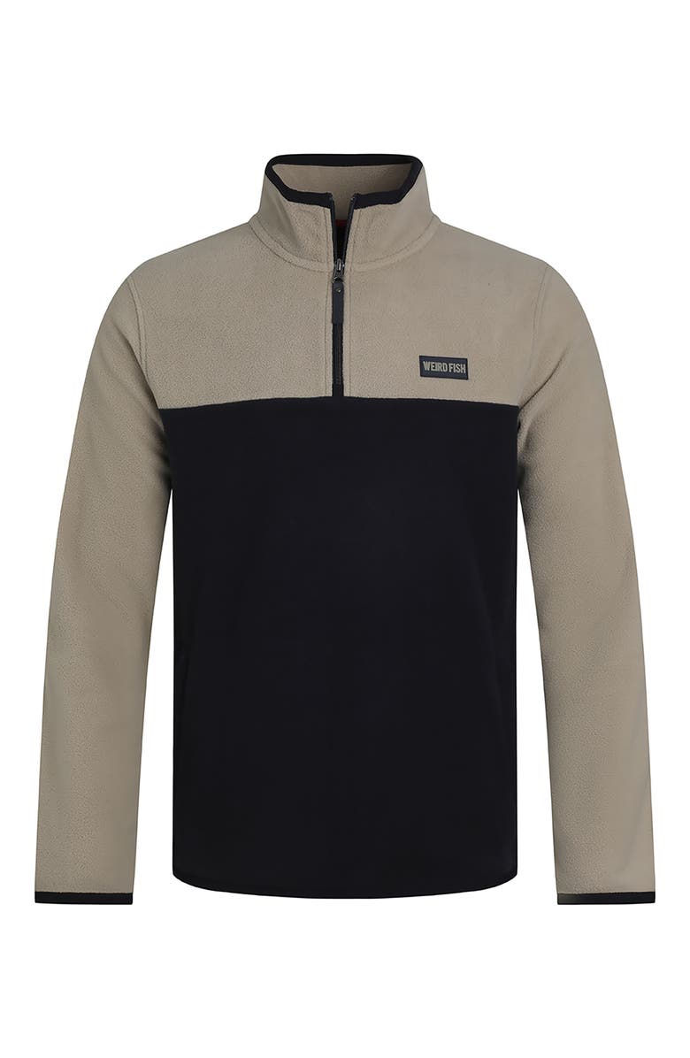 Weird Fish Tristan 1/4 Zip Microfleece, Alternate, color, Flint Stone