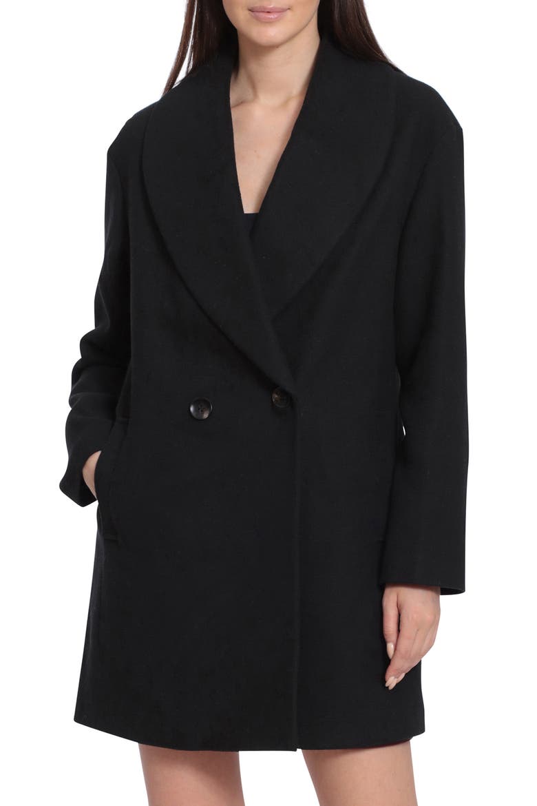 Shawl Collar Coat, Alternate, color, BLACK