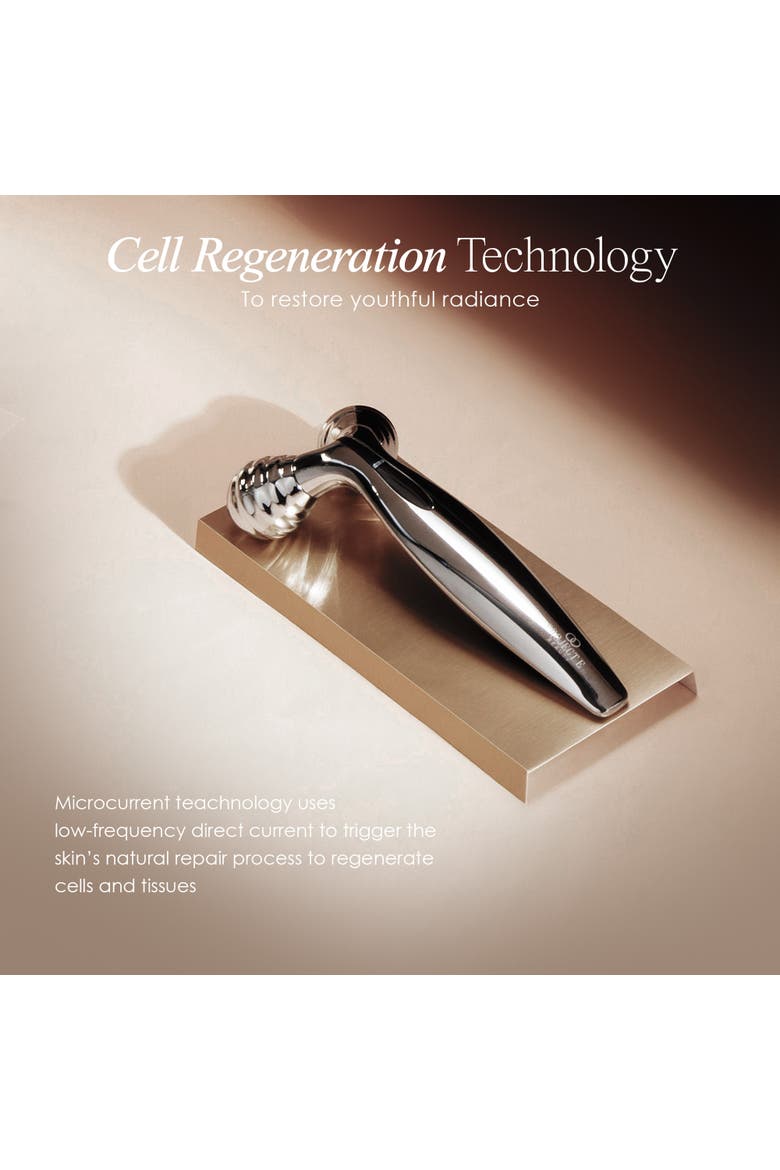 VORA Microcurrent Facial Roller | 3D Face & Body Massager | Instant Face Lift & V-Shape | Anti-Aging & Tightening | Solar Powered, Alternate, color, White