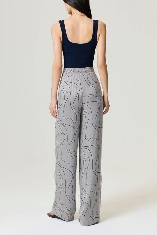 Nocturne Flowy Wide-leg Tailored Pants In Gray