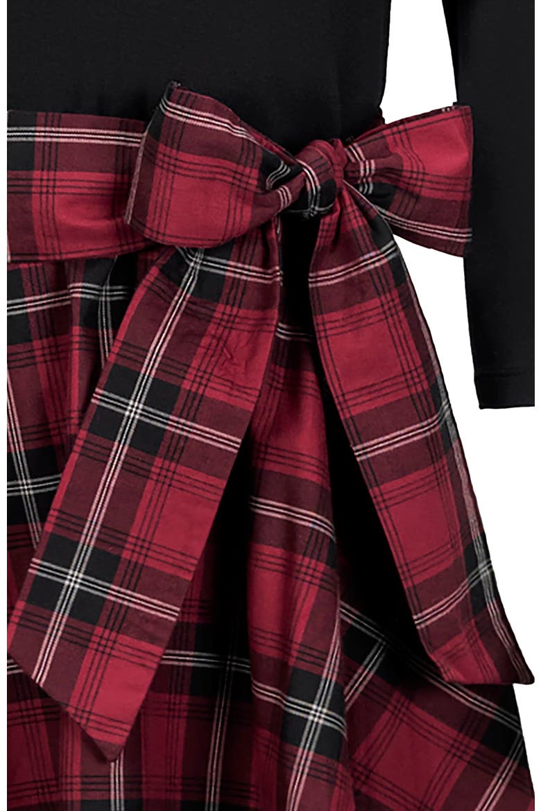 Women's French Skater Dress, Alternate, color, Oxblood City Plaid