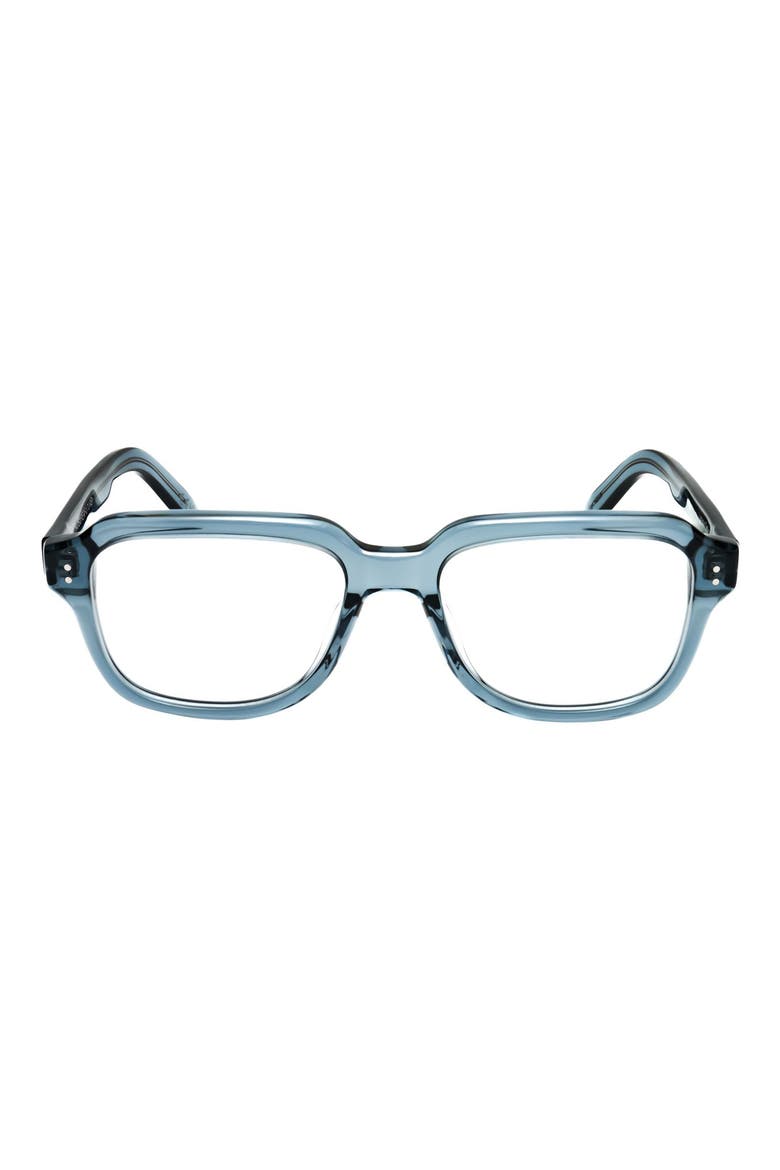 59mm Rectangular Optical Glasses, Main, color, BLUE
