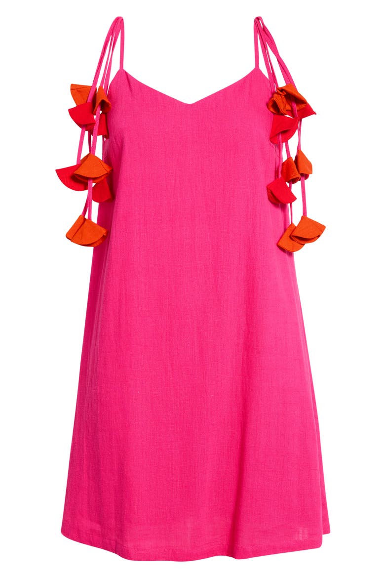 Karine Tassel Strap Minidress, Alternate, color, FUCHSIA