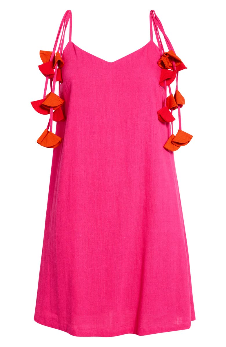 SUGARLIPS Karine Tassel Strap Minidress, Main, color, Fuchsia