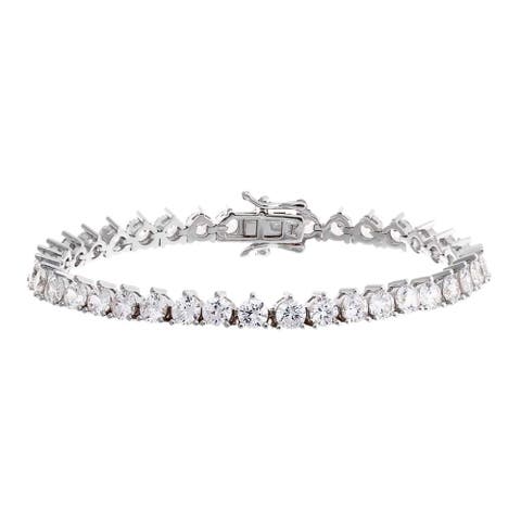Thin Three Prong Tennis Bracelet