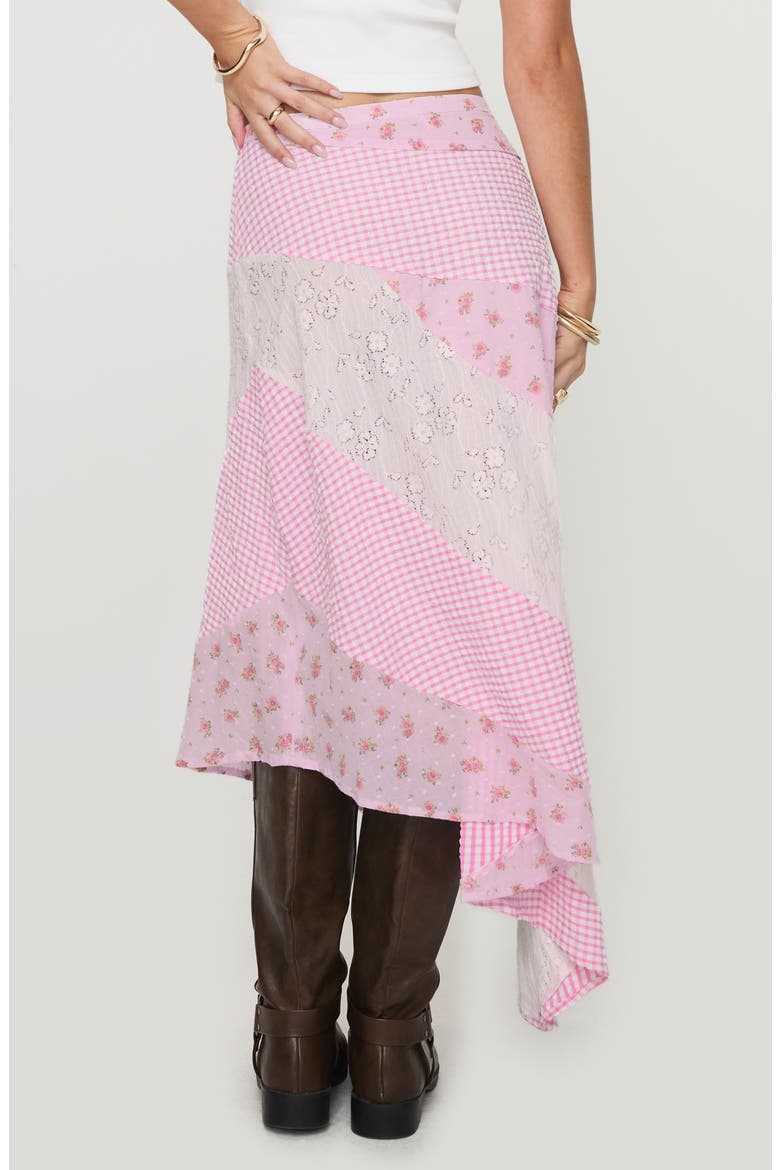 Rennar Mixed Print Asymmetric Skirt, Alternate, color, PINK MULTI