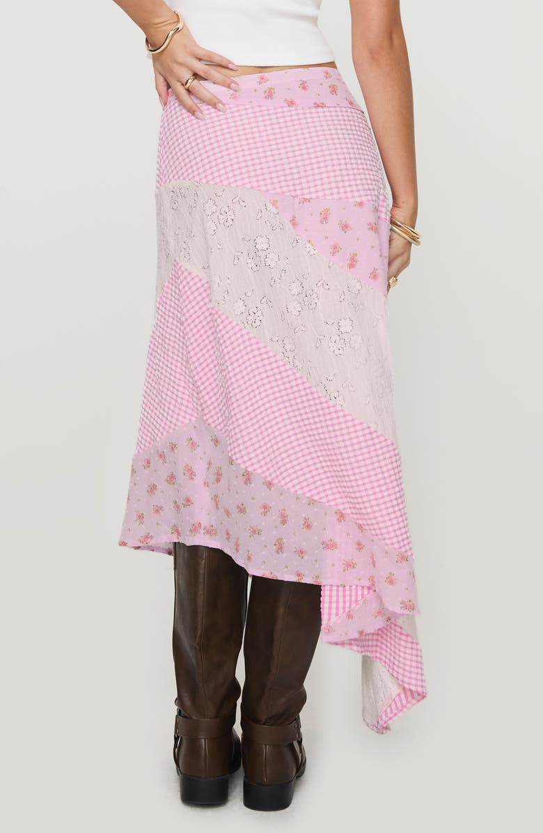 Princess Polly Rennar Mixed Print Asymmetric Skirt, Alternate, color, Pink Multi