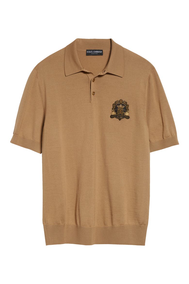 Logo Patch Virgin Wool Polo, Alternate, color, BEIGE MEDIO