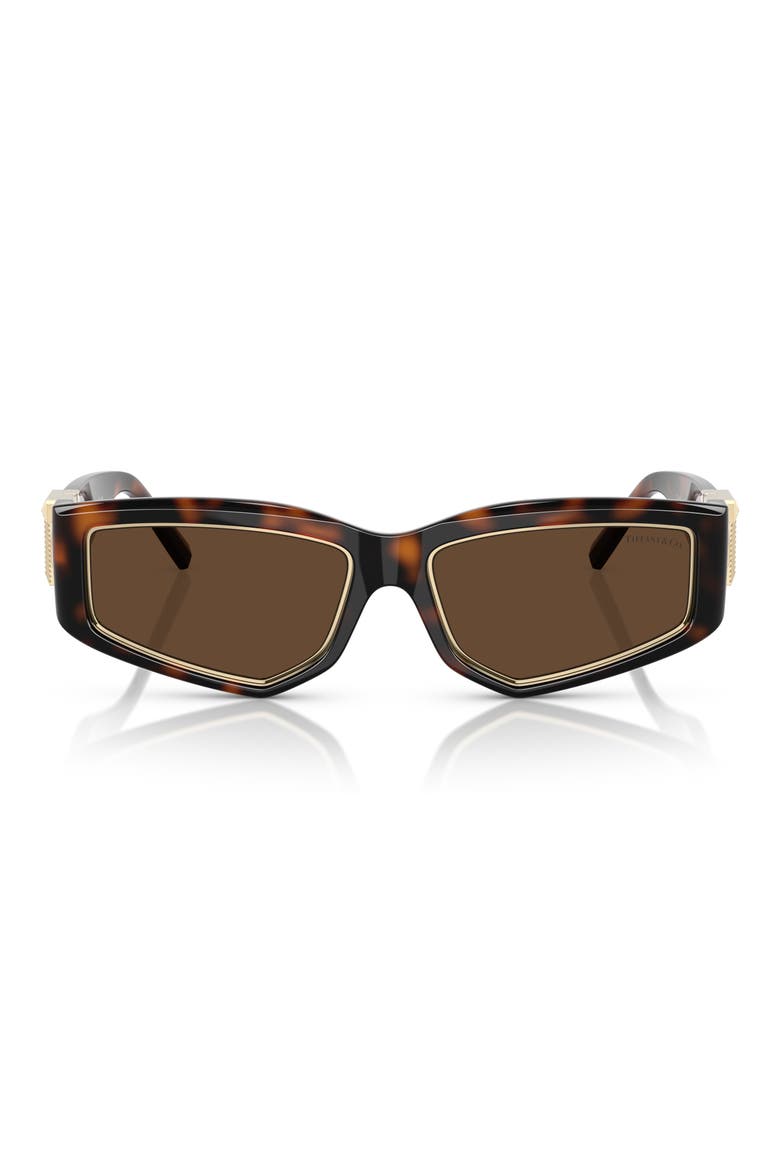 55mm Pillow Sunglasses, Main, color, HAVANA / LIGHT BROWN