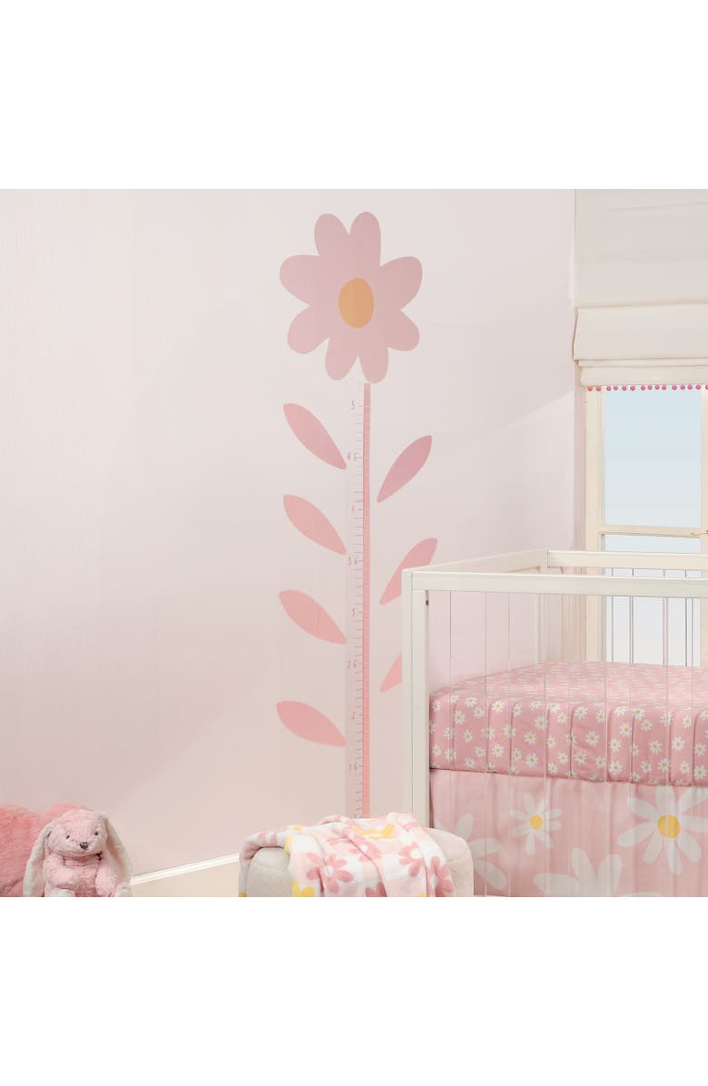 Lambs & Ivy Daisy Dreams Flower Growth Chart Wall Decals/Stickers, Alternate, color, Pink