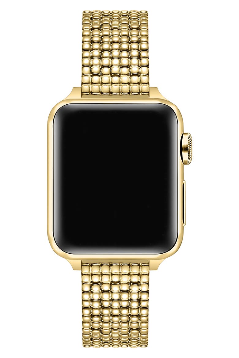 Brooklyn Stainless Steel Apple Watch® Bracelet Watchband, Alternate, color, GOLD