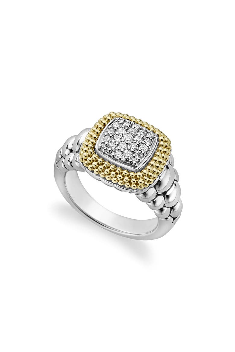 Diamond Lux Square Ring, Main, color, DIAMOND