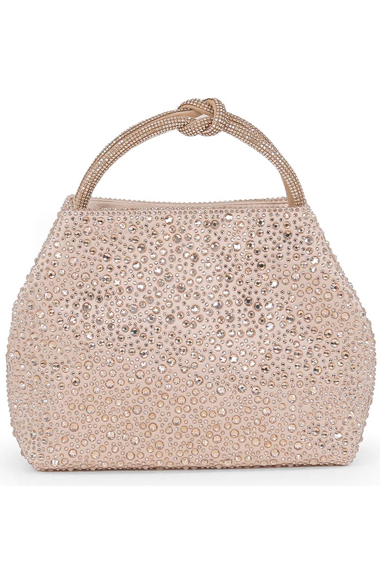 Jewel Badgley Mischka Joy Mix Crystal Mini Bucket Handbag, Main, color, Champagne