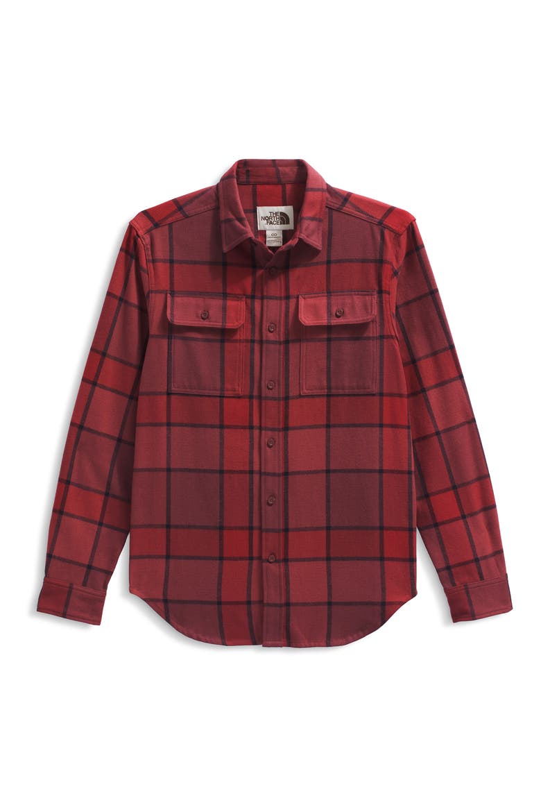 Arroyo Plaid Cotton Flannel Button-Up Shirt, Alternate, color, SUMAC MACRO SMALL PLAID