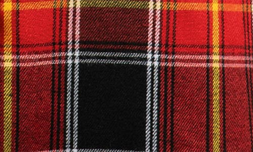 Burnside Perfect Plaid Flannel Work Shirt In Orange