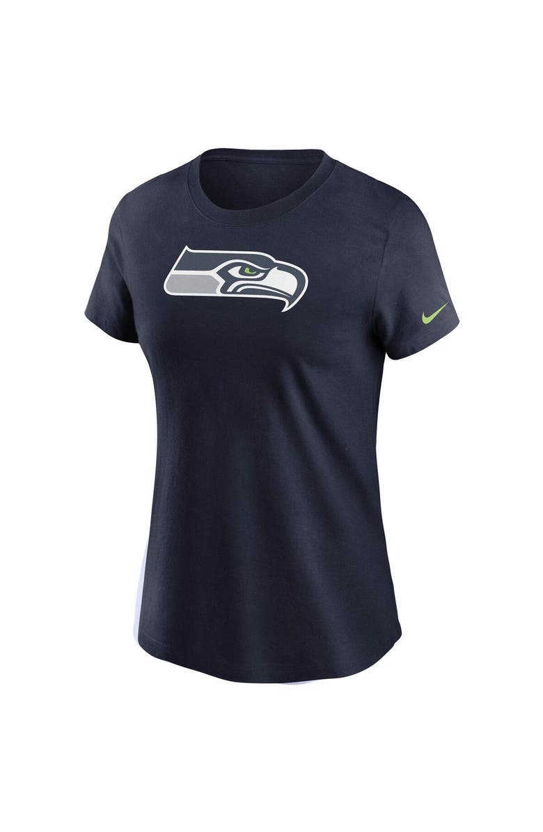 Nike Women's Nike College Navy Seattle Seahawks Logo Essential T-Shirt, Alternate, color, Navy